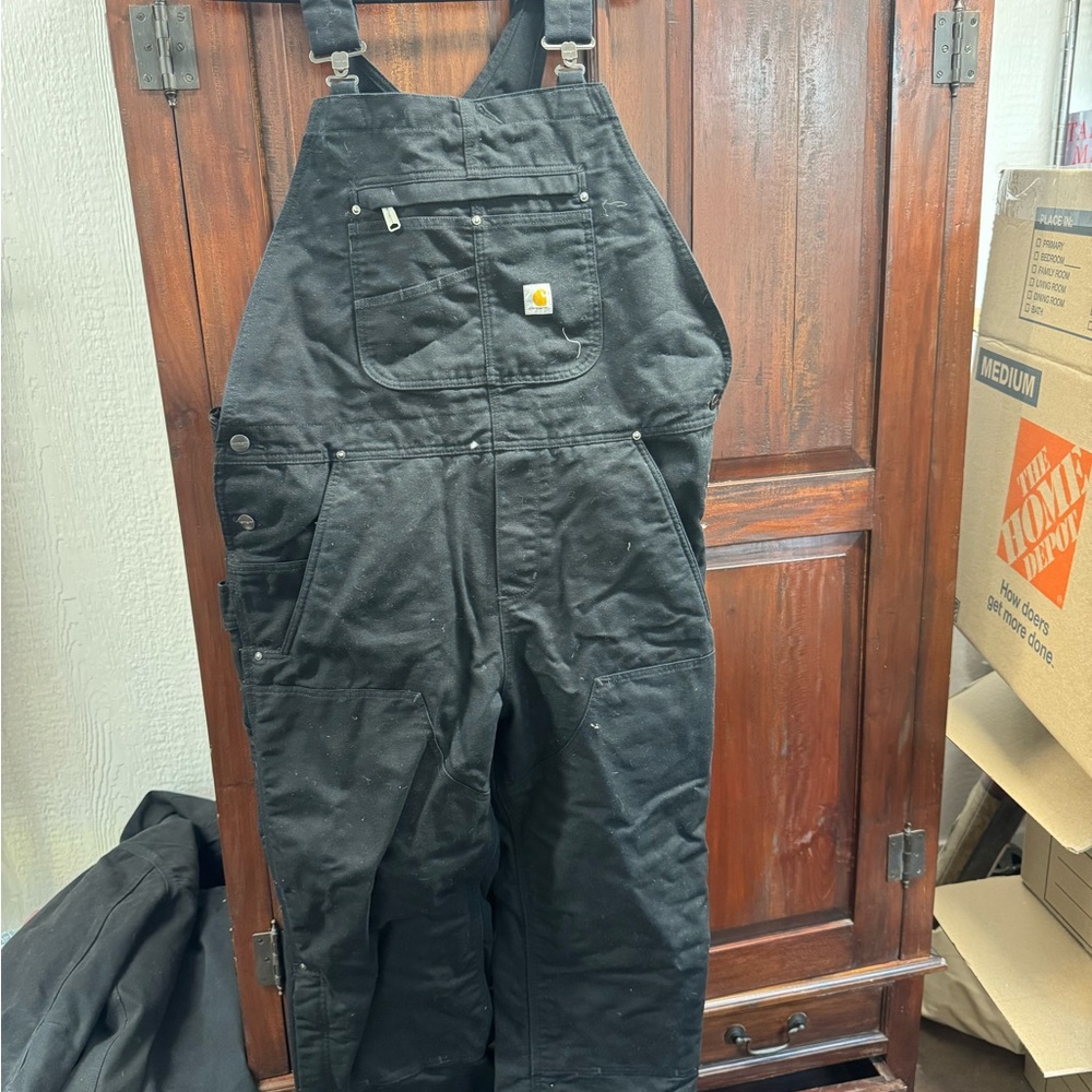 Carhartt Black Bib Overalls